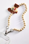 Solar Eclipse Hand-painted Charm Beaded Phone Chain In Neutral
