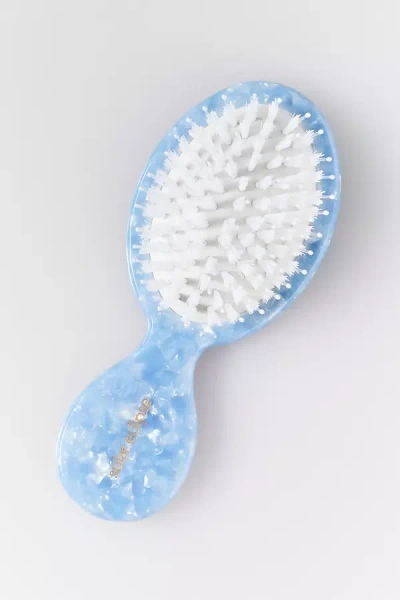 Solar Eclipse Handpainted Compact 2-1 Perfect Daily Brush In Blue