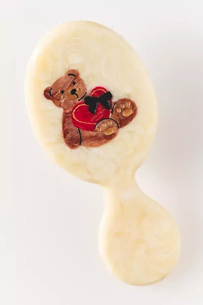 Solar Eclipse Handpainted Compact 2-1 Perfect Daily Brush In White