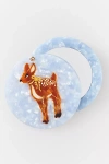 Solar Eclipse Handpainted Compact Mirror In Blue