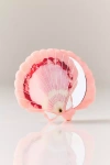 Solar Eclipse Handpainted Compact Mirror In Pink