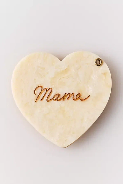 Solar Eclipse Handpainted Compact Mirror In White