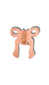 Solar Eclipse Hand-painted Coquette Bow Claw Clip In Pink