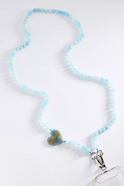 Solar Eclipse Hand-painted Crossbody Phone Chain In Blue