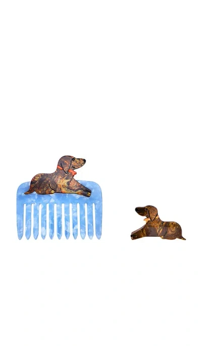 Solar Eclipse Hand-painted Dachshund Handbag Heroes Edit Gift Set In N,a