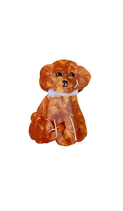 Solar Eclipse Hand-painted Doodle Puppy Claw Hair Clip In N,a