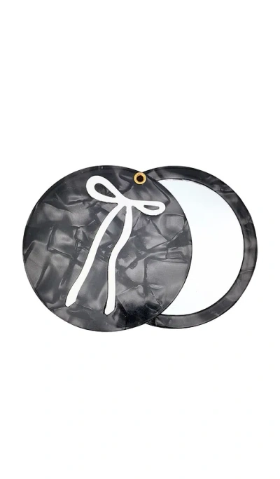 Solar Eclipse Hand-painted French Bow Compact Mirror In N,a