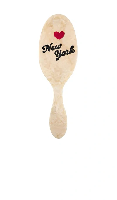 Solar Eclipse Hand-painted I Love New York Amazing Hair Day Brush In N,a