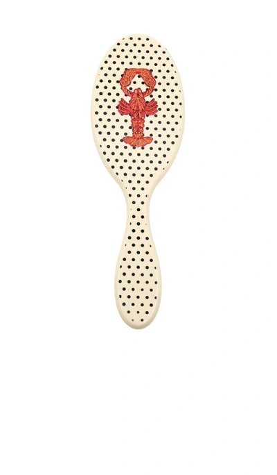 Solar Eclipse Hand-painted Lobster Amazing Hair Day Brush In White