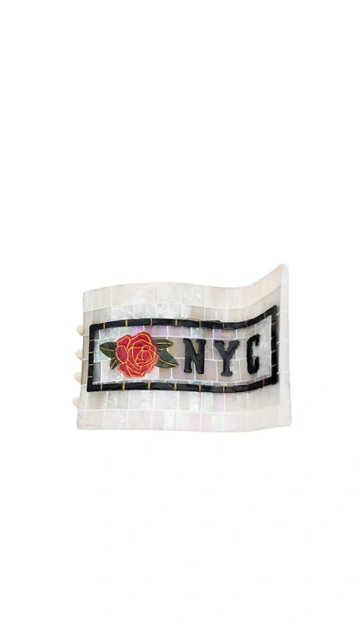 Solar Eclipse Hand-painted Nyc Subway Heart Hair Lay Down Claw Clip In N,a