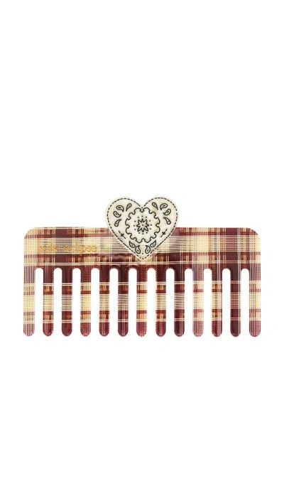 Solar Eclipse Hand-painted Paisley Heart Detangling Wide Tooth Hair Comb In N,a
