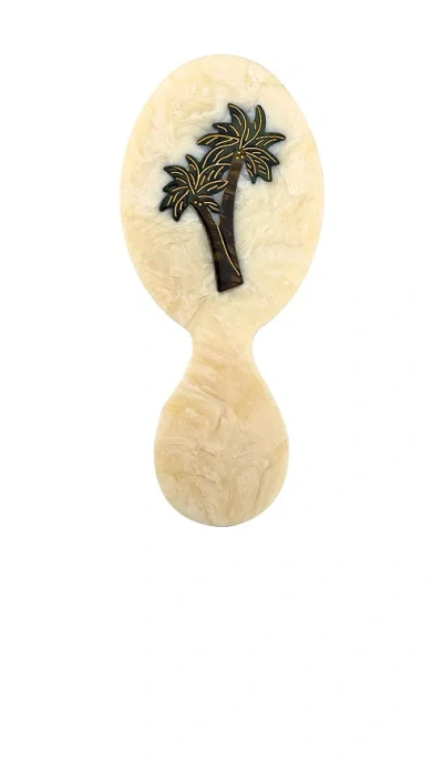 Solar Eclipse Hand-painted Palm Trees Handbag Hero Brush In N,a