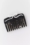 Solar Eclipse Handpainted Pocket Comb In Black