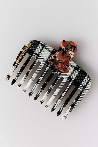 Solar Eclipse Handpainted Pocket Comb In Black