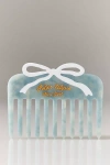 Solar Eclipse Handpainted Pocket Comb In Blue