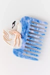 Solar Eclipse Handpainted Pocket Comb In Blue
