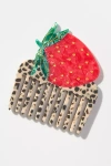 Solar Eclipse Handpainted Pocket Comb In Red