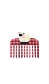 Solar Eclipse Hand-painted Sheep Pocket Comb In Brown