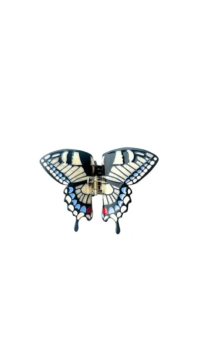 Solar Eclipse Hand-painted Swallowtail Butterfly Claw Hair Clip In N,a