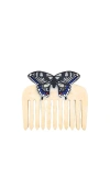 Solar Eclipse Hand-painted Swallowtail Pocket Comb In Neutral