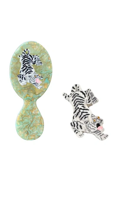 Solar Eclipse Hand-painted Tiger Handbag Heroes Edit Gift Set In N,a