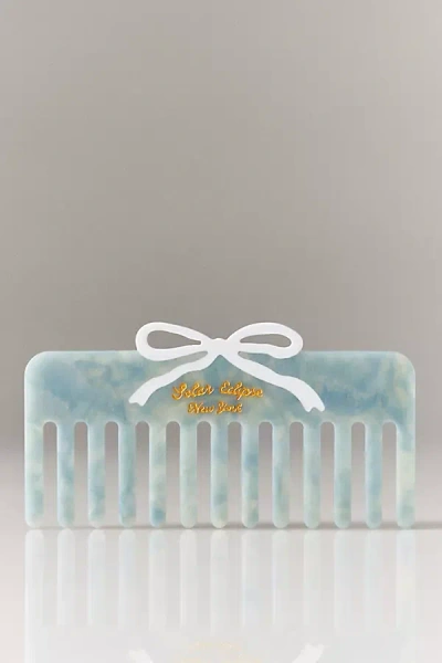 Solar Eclipse Handpainted Wide Tooth Comb In Blue