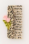 Solar Eclipse Handpainted Wide Tooth Comb In Animal Print