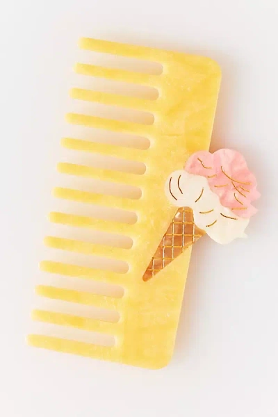 Solar Eclipse Handpainted Wide Tooth Comb