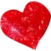 Solar Eclipse Heart Claw Clip In Red