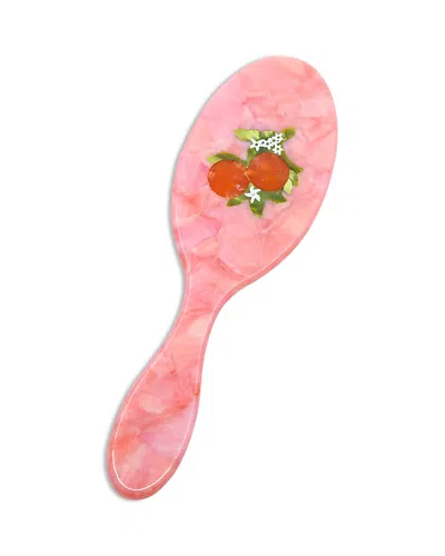 Solar Eclipse Large Amazing Hair Day Brush - Flower Mahjong In Pink