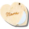 Solar Eclipse Mama Heart Hand Painted Compact Mirror In Brown