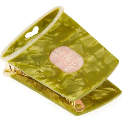 Solar Eclipse Matcha Claw Hair Clip In Green