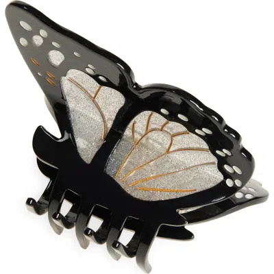 Solar Eclipse Monarch Hair Claw Clip In Silver