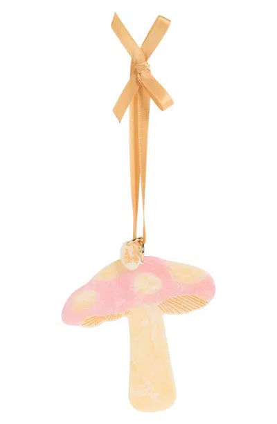 Solar Eclipse Mushroom Hand-painted Ornament In Pink