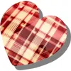 Solar Eclipse Plaid Heart Claw Clip In Red