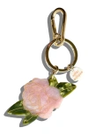 Solar Eclipse Rose Charm Key Chain In Pink