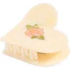 Solar Eclipse Rose Heart Claw Clip In Beige