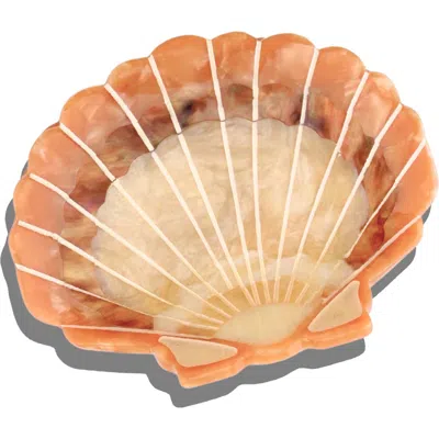 Solar Eclipse Sunset Seashell Hair Claw Clip In Brown