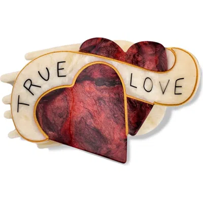 Solar Eclipse True Love Hearts Claw Clip In Red