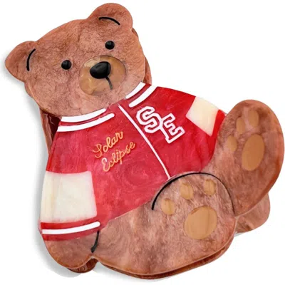 Solar Eclipse Varsity Teddy Bear Claw Clip In Brown