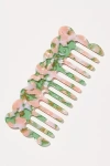 Solar Eclipse Wavy Acetate Hair Comb In Green