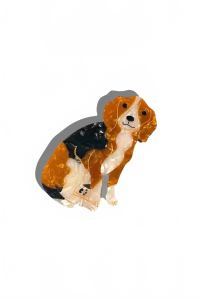 Solar Eclipse Women's Beagle Dog Claw Clip In Multi