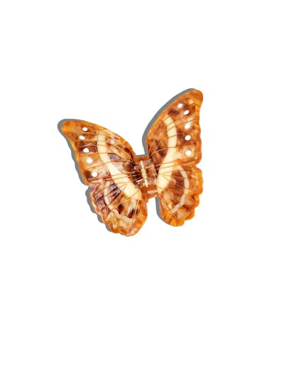 Solar Eclipse Women's Butterfly Claw Clip In Brown In Gold