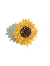 Solar Eclipse Sunflower Claw Clip In Yellow
