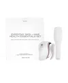 Solaris Laboratories Ny Led Hairbrush And Gua Sha Skin Hair Health Set In White