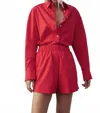 Sold Out Nyc Everything Button Down Shirt In Cherry In Red
