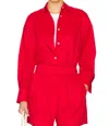 Sold Out Nyc Everything Long Sleeves Shirt In Cherry In Red