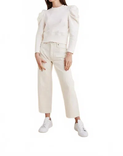 Sold Out Nyc Just Enough Puff Sweatshirt In Cream In White