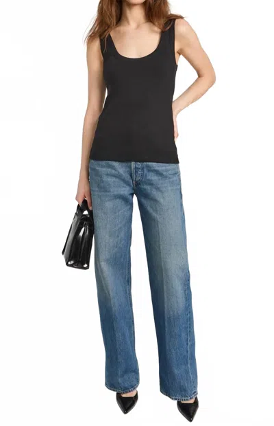 SOLD OUT NYC SCOOP IT UP TANK TOP IN BLACK