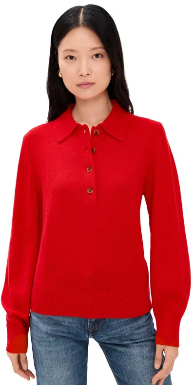 Sold Out Nyc The Cashmere Polo In Cherry Cherry In Red